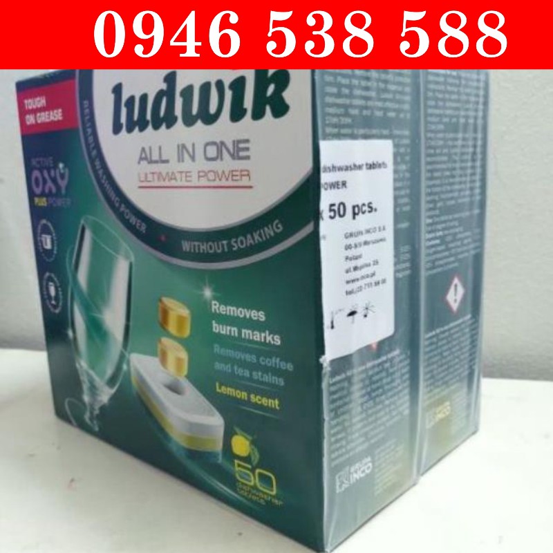 Viên rửa bát Ludwik All in one 30 viên, viên ludwik chính hãng nhập khẩu ba lan