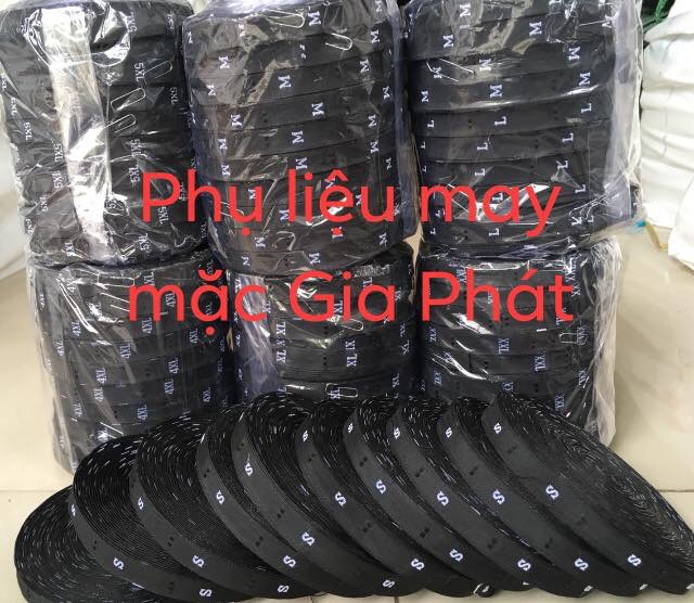 1000 NHÃN DỆT SIZE MÀU ĐEN, TRẮNG