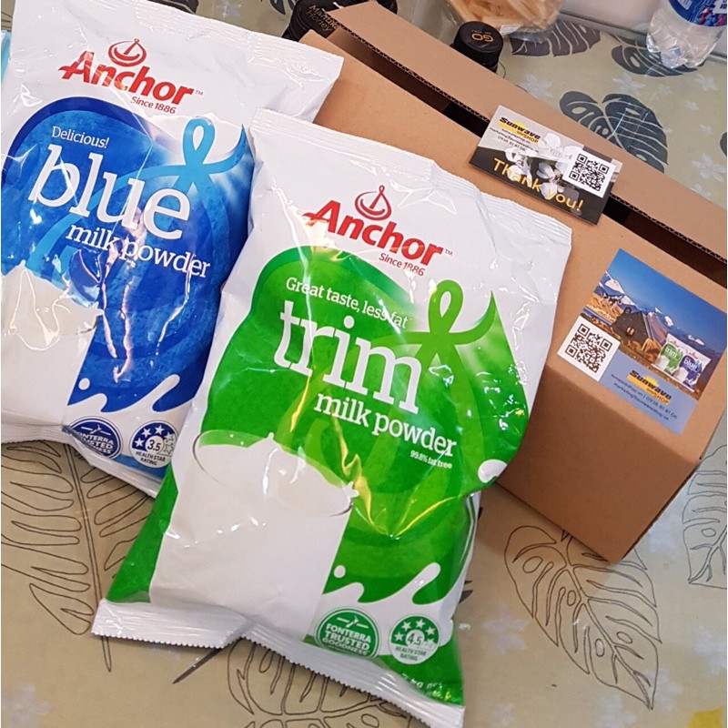 Anchor milk powder - Combo 2 gói Blue và Trim
