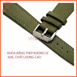 Dây đồng hồ vải dù pilot lót da cao cấp