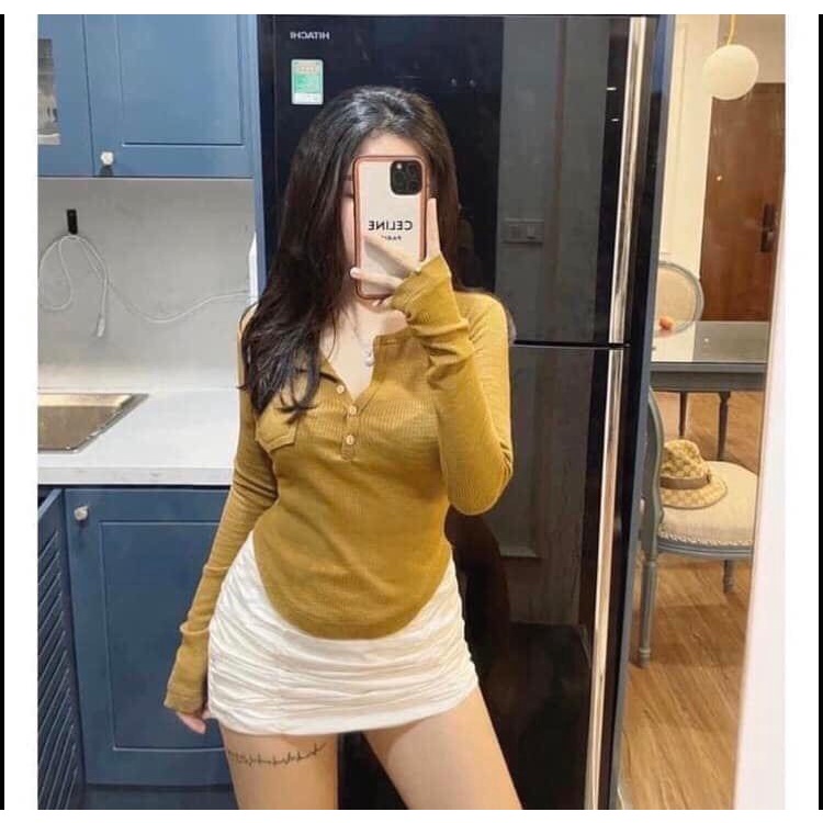 Áo Len Tăm Tay Dài 3 Màu Hot Hit, Áo Body Nữ Sexy Có Ảnh Thật Kèm Video