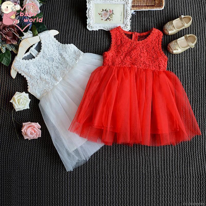 Đầm bé gái thêu ren phong cách Hàn Quốc