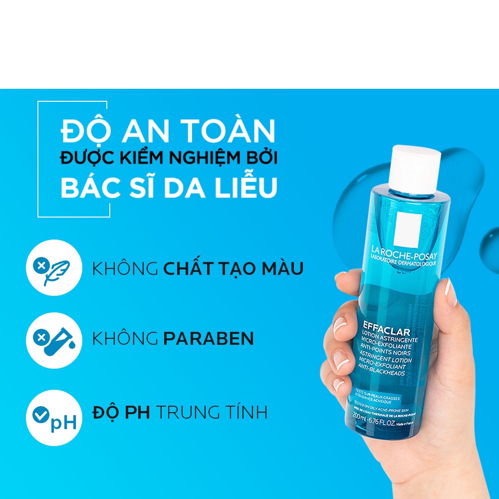 Nước Cân Bằng Giàu Khoáng Dành Cho Da Dầu Mụn La Roche Posay Effaclar Toner 200ml