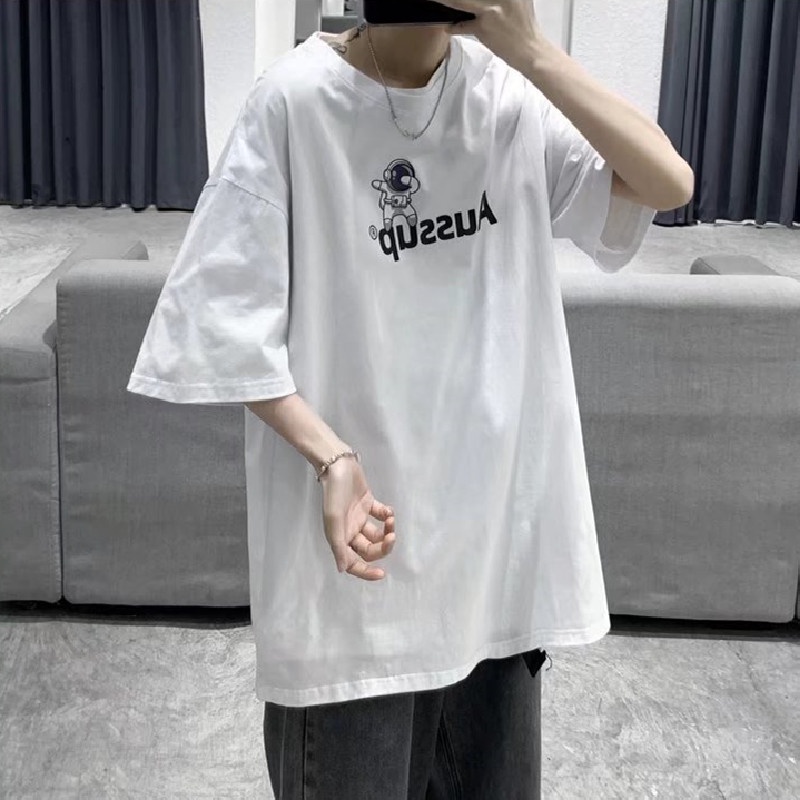 Áo Thun Tay Ngắn Dáng Rộng In Chữ Size M-8XL Thời Trang Mùa Hè Cho Nam