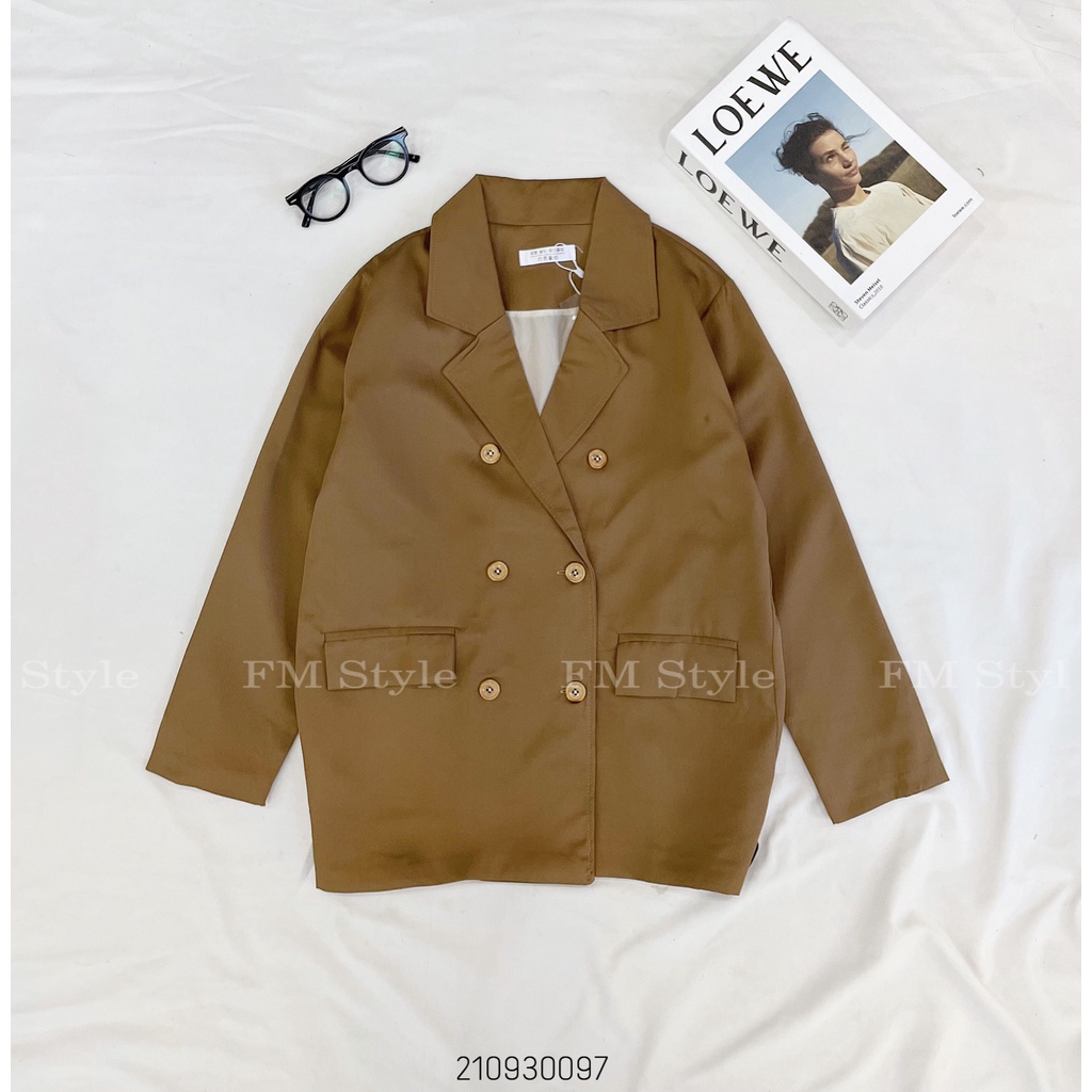 Áo vest nữ blazer FM Style công sở Hàn Quốc dài tay dáng dài 2 lớp chất vest cao cấp sang trọng quí phái 210930098