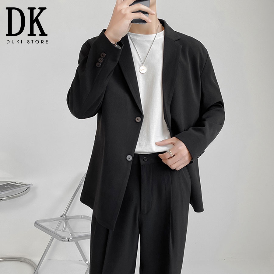 Áo vest áo khoác blazer nam màu đen cá tính LZB0049 - DUKI STORE
