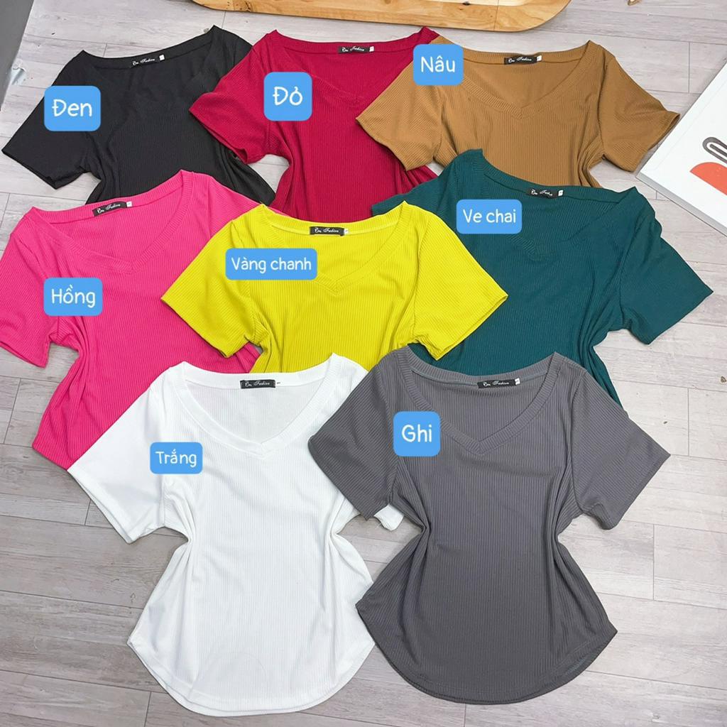 Áo thun cổ tim bigsize nữ vạc bầu đuôi tôm thun gân tăm co giản dáng vừa siêu sang chảnh tôn dáng cho nàng mũm mĩm GAN40