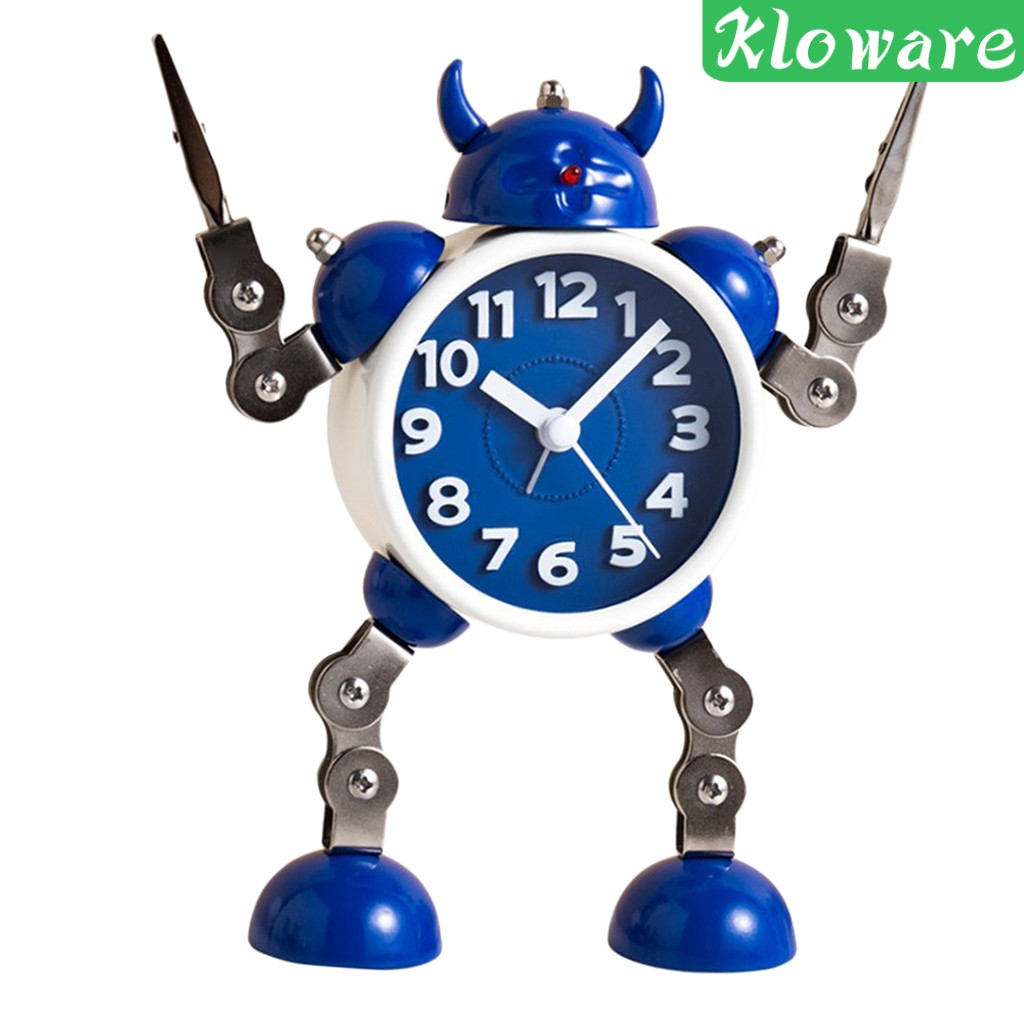 [Kloware] Đồng Hồ Báo Thức Để Bàn Không Gây Tiếng Ồn Hình Robot