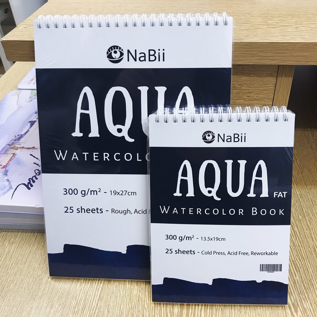 Giấy vẽ Màu Nước Nabii Aqua Fat 300gsm