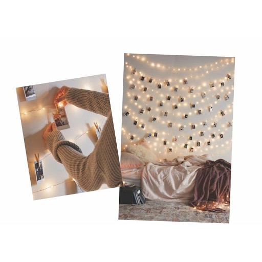 Đèn led Dài 5m Gồm 50 Đèn LED Chạy Bằng Pin Dùng Trong Nhà Và Ngoài Trời ( có tặng kèm pin sẵn)