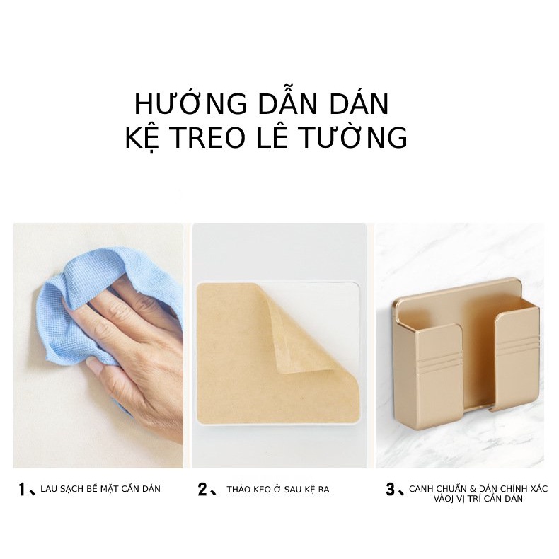 Giá Đỡ Sạc Điện Thoại, Để Remote Không Cần Khoan Tiện Lợi