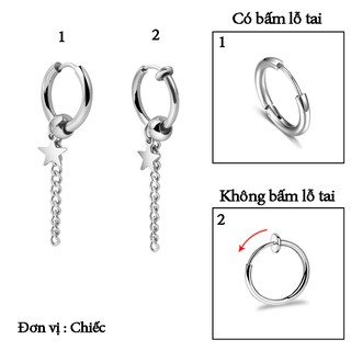 BÔNG TAI INOX KPOP KHOEN TRÒN THỜI TRANG HÀN QUỐC BT094 đẹp, không đen, chuẩn thời trang - số lượng 01 chiếc