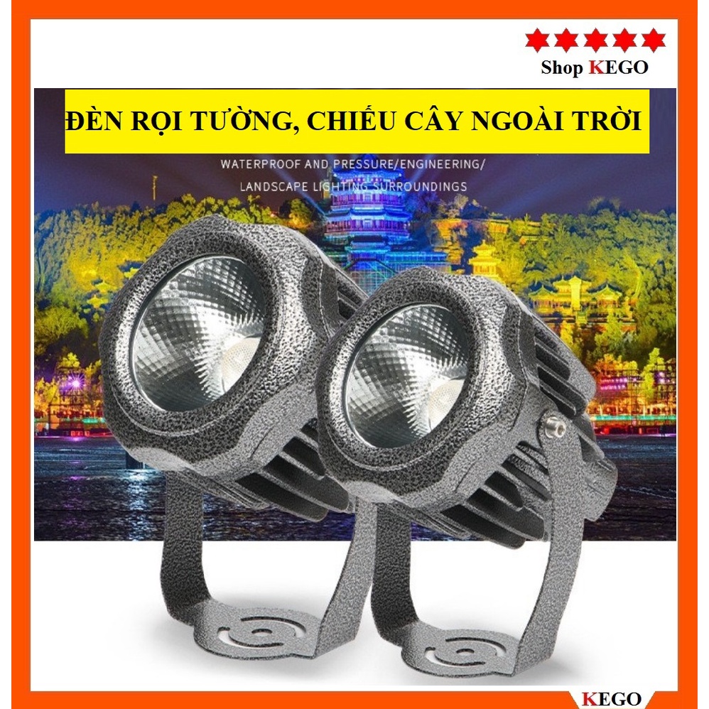 Đèn rọi tường, chiếu cây tiểu cảnh công suất 10W, 20W, 30W ánh sáng trắng, vàng