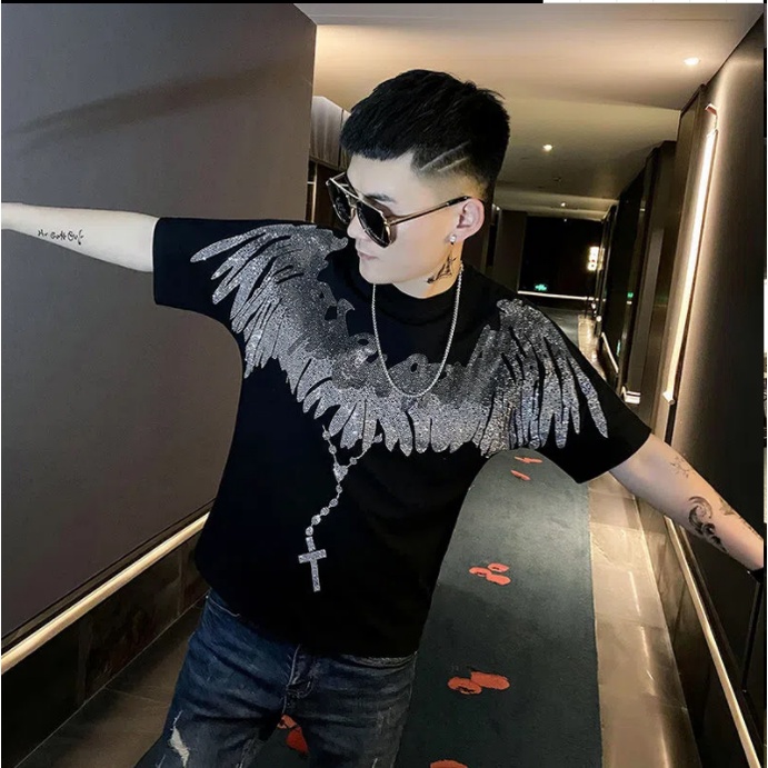 Áo nam Ngắn Tay Màu Sắc Đơn Giản Phong Cách Châu Âu