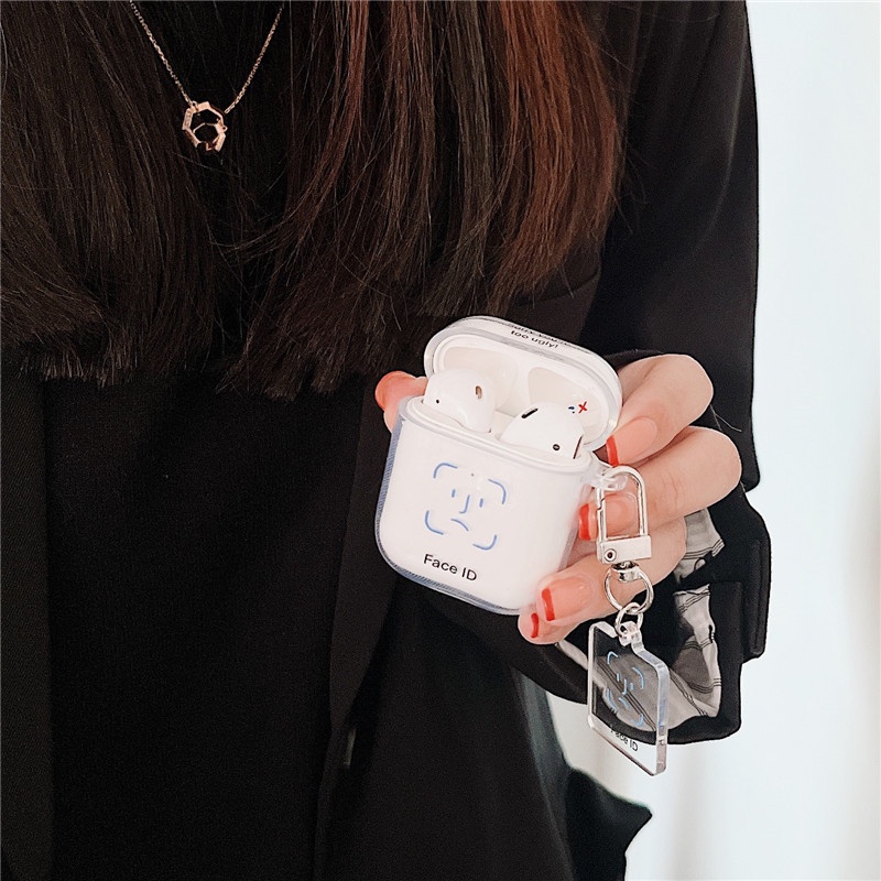 Vỏ Bảo Vệ Hộp Sạc Tai Nghe AirPods3 airpods2 pro Kết Nối Bluetooth Không Dây Họa Tiết Khuôn Mặt Sáng Tạo