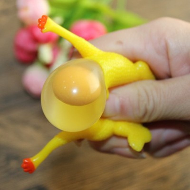 Móc Khóa Gà Đẻ Trứng Vui Nhộn Giảm Căng Thẳng