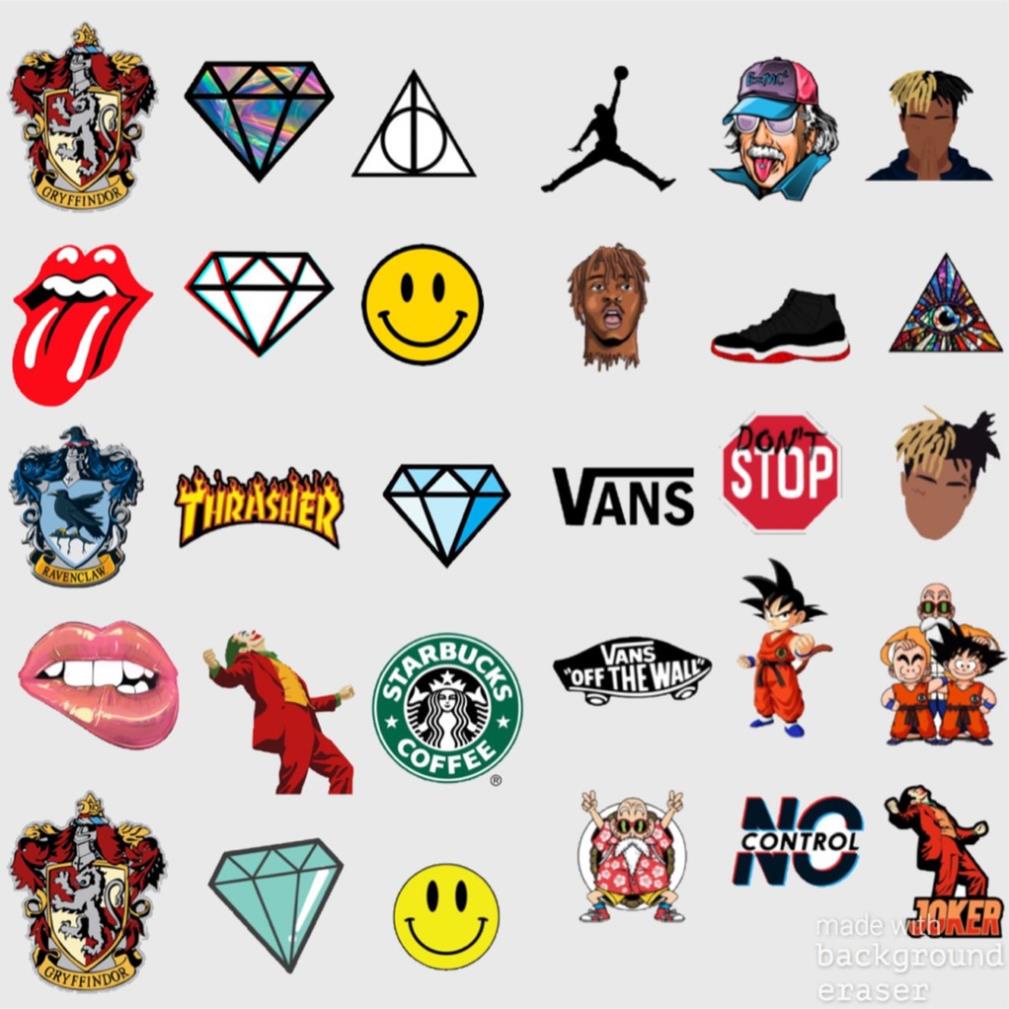 SET 50 STICKER SIÊU CHẤT DÁN TRANG TRÍ ĐT LAPTOP VALI TƯỜNG TỦ KỆ MŨ BẢO HIỂM XE MÁY NOTEBOOK