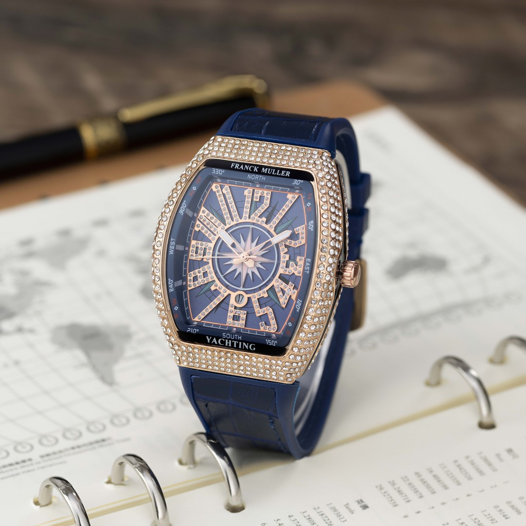 Đồng hồ nam Franck muller thể thao đính đá cao cấp tặng hộp và vòng tay DH402 | WebRaoVat - webraovat.net.vn