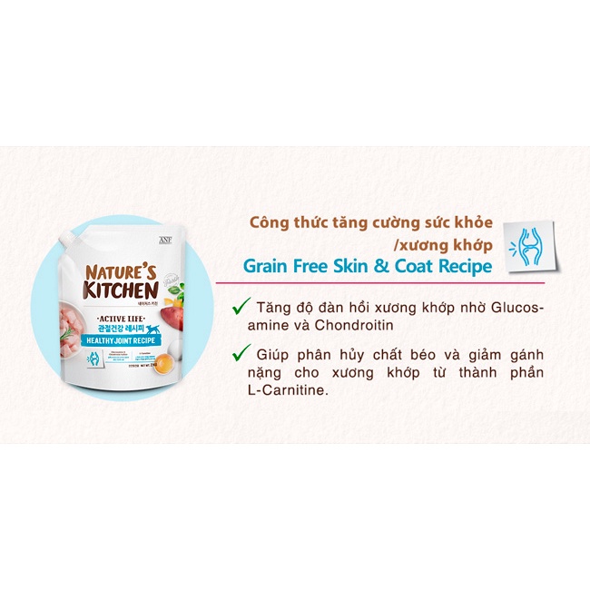 Thức ăn hạt cho chó Nature's Kitchen tốt cho xương khớp gói 400gr