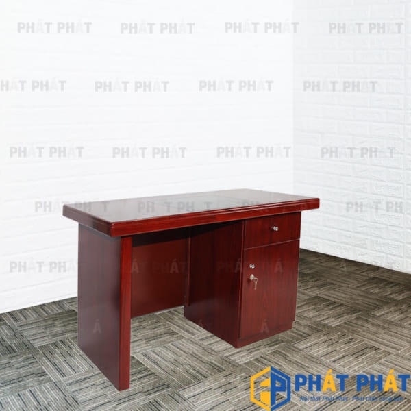 Bàn văn phòng Phát Phát 1.2x0.6m có hộc tủ. Bàn làm việc giám đốc, trưởng phòng chính hãng - BTP2H