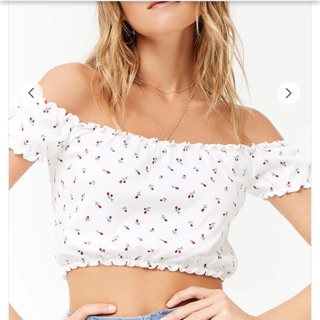 Áo croptop hồng nhí bẹt vai