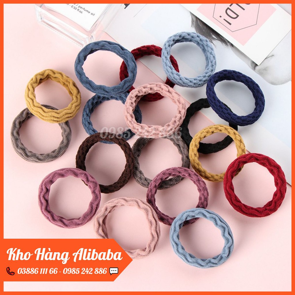 SET 10 Chun Buộc Tóc Hình Sóng Dễ Thương Xinh Xắn