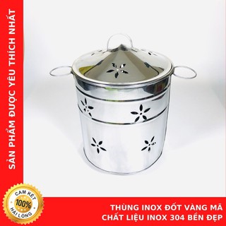 Thùng Inox Đốt Vàng Mã - Hàng Loại 1 - Cao Cấp - Cửa Hàng Chú Sa Di Hoan Hỉ