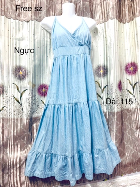 Đầm maxi jean nữ