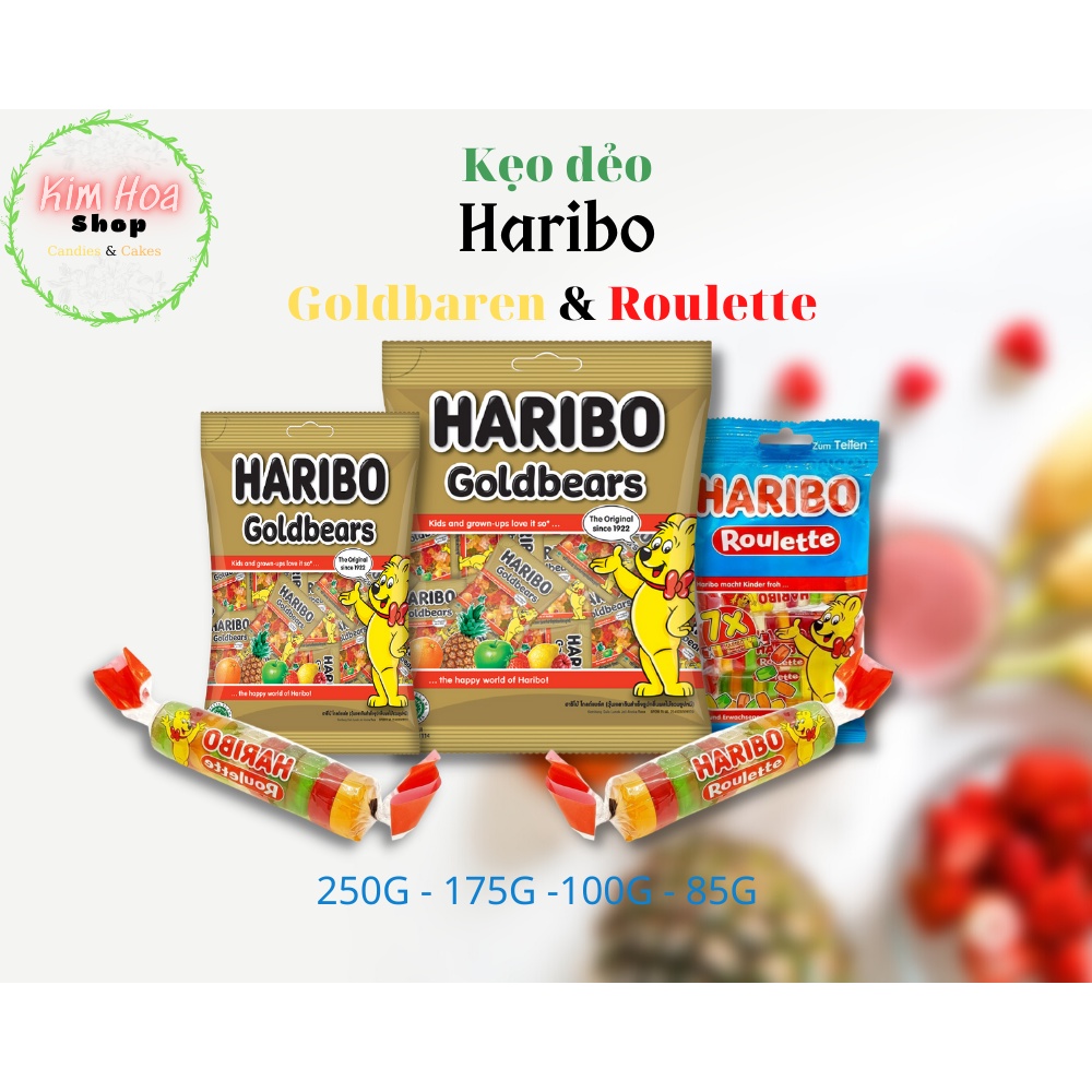 Kẹo Dẻo HARIBO Goldbaren & Roulette hương vị trái cây EU - MADE IN GERMANY