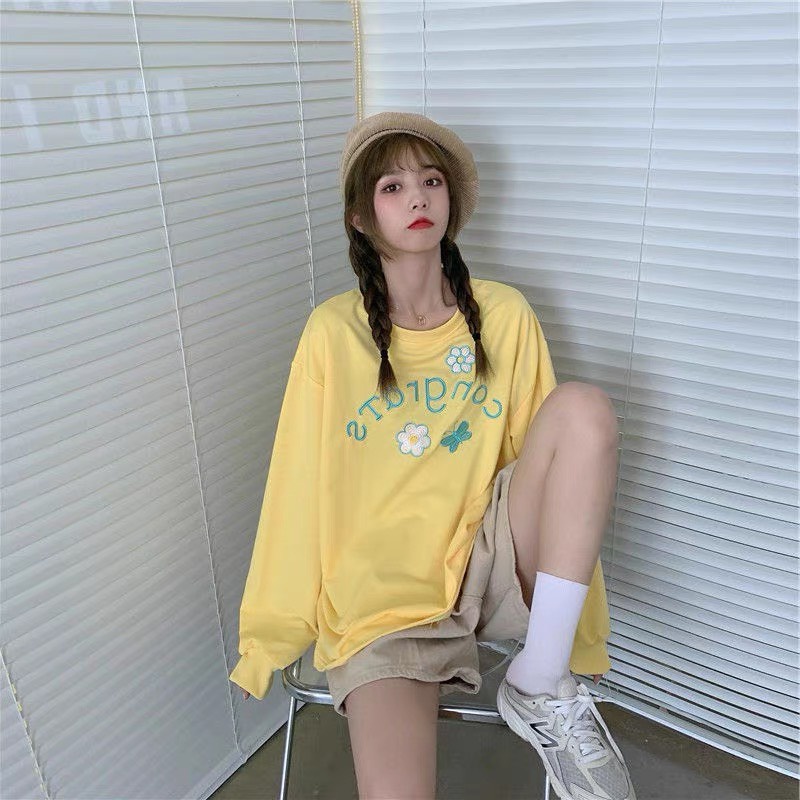 Áo Sweater Nam Nữ Congra Hoa Vàng - Áo Thu Đông Chất Nỉ Ngoại Mềm Mịn Unisex X.Store