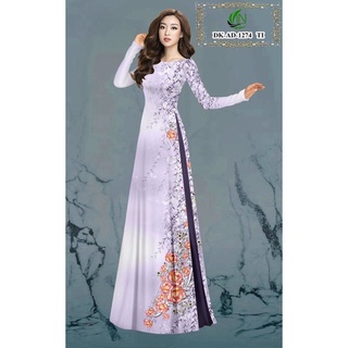 Vải áo dài hoa Hồng