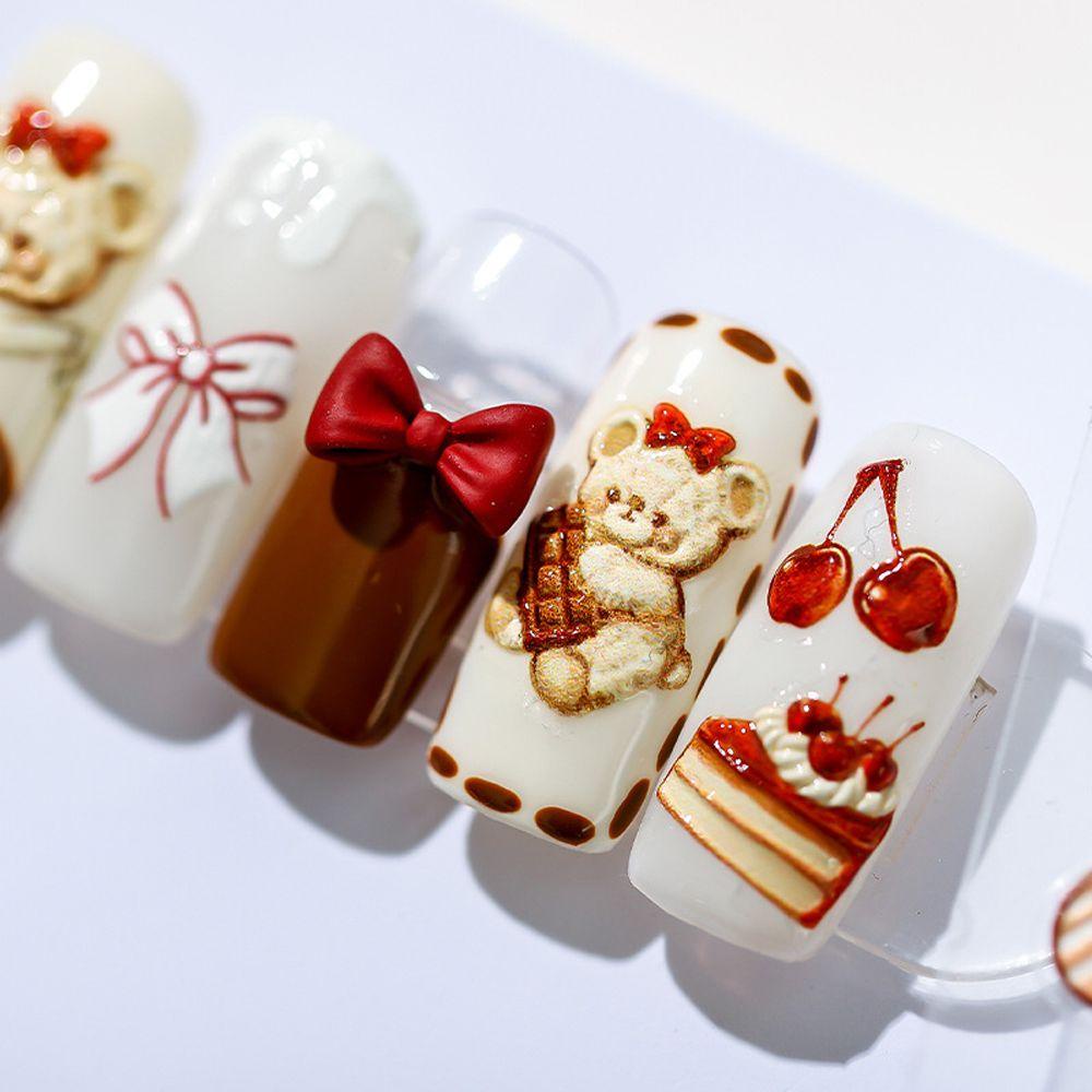 Miếng Dán Trang Trí Móng Tay Hình Hoạt Hình Dễ Thương