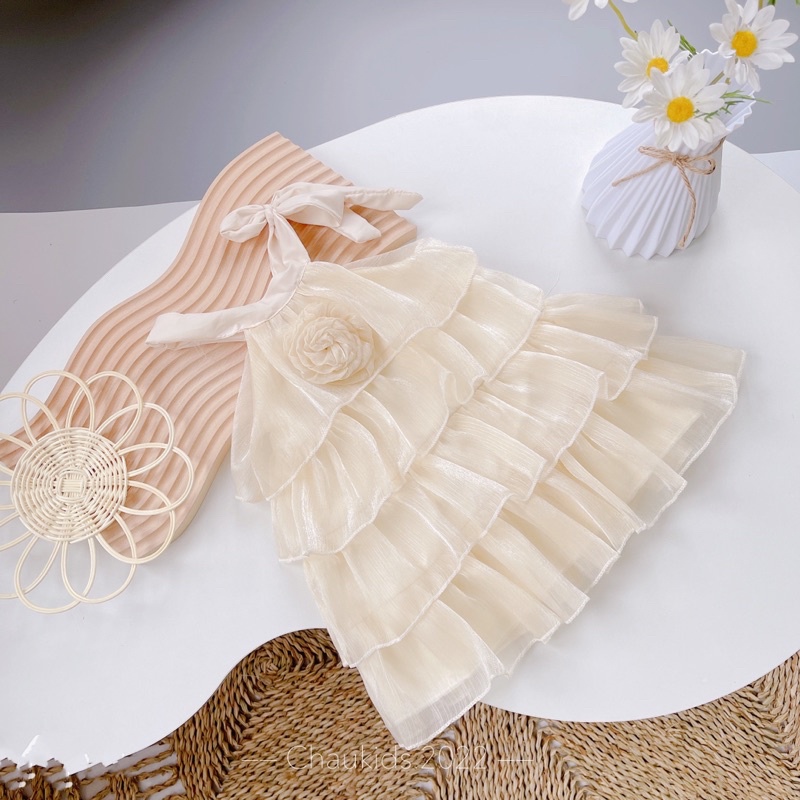 Váy xoè hàng thiết kế cho bé gái