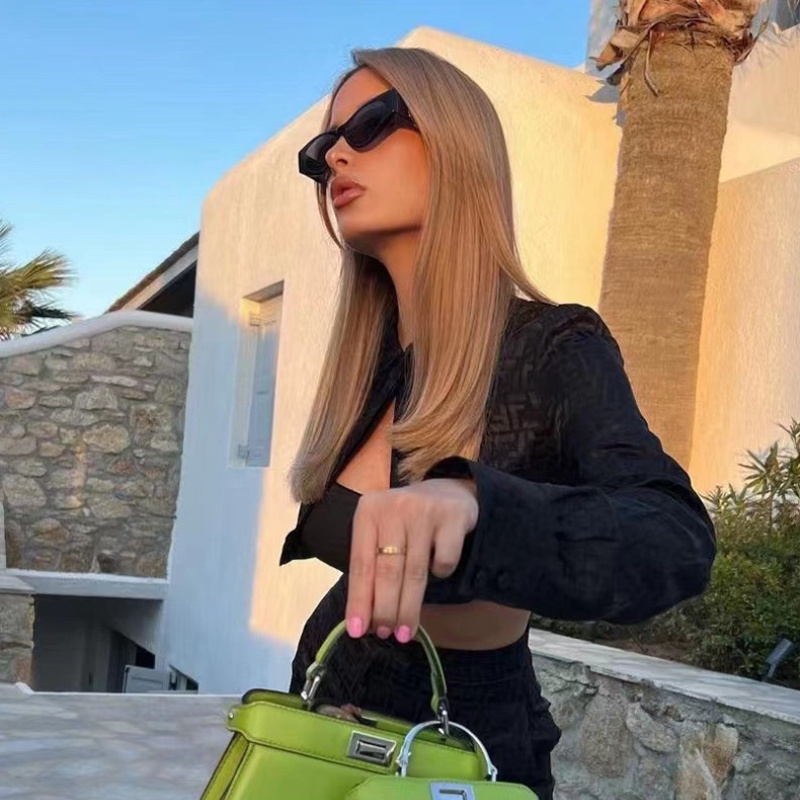 Kính Mát Thời Trang Hình Mắt Mèo Màu Sắc Ngọt Ngào Phong Cách Phương Tây