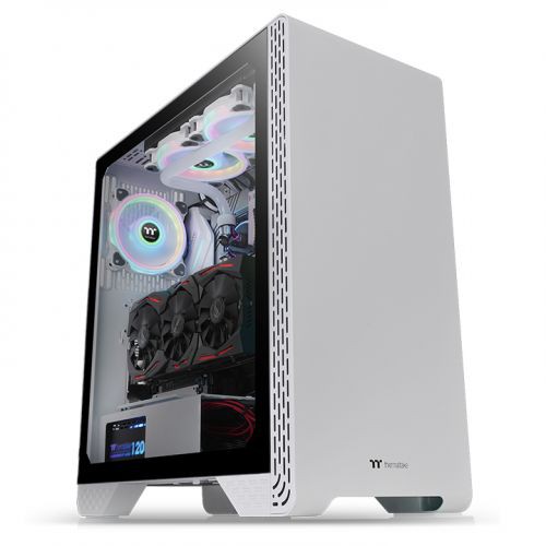 Vỏ Case Thermaltake S300 Tempered Glass Snow Edition Mid-Tower Chassis (CA-1P5-00M6WN-00) - Hàng Chính Hãng