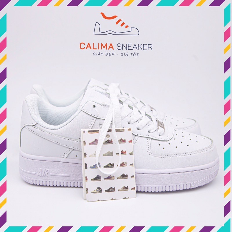 Giày sneaker nam nữ AF1 trắng 3 mẫu 36-43 Full Box / Calima Sneaker