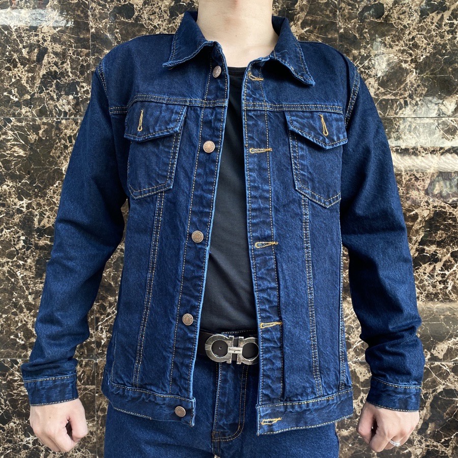 Áo khoác jeans nam trung niên chất vải VNXK AK51