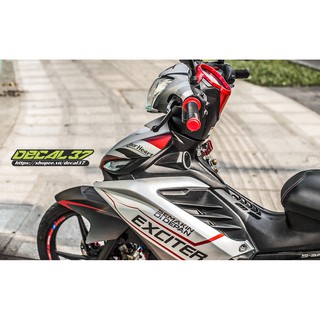 Tem Xe Exciter 135 Slider đỏ bạc