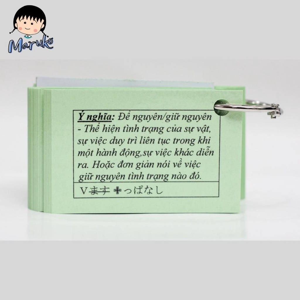 Thẻ Học Ngữ Pháp Tiếng Nhật Trung Cấp N3 Tái Bản Mới Nhất - Flashcards Ngữ Pháp N3