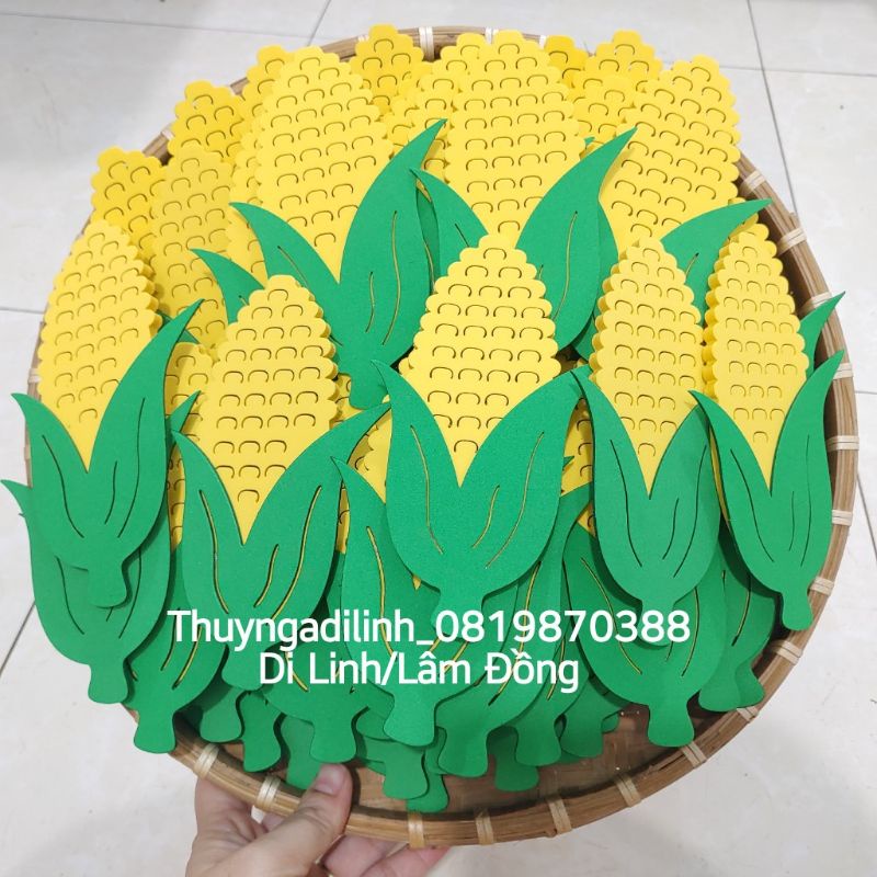 Sét 3 trái bắp mút xốp 5 ly mầm non