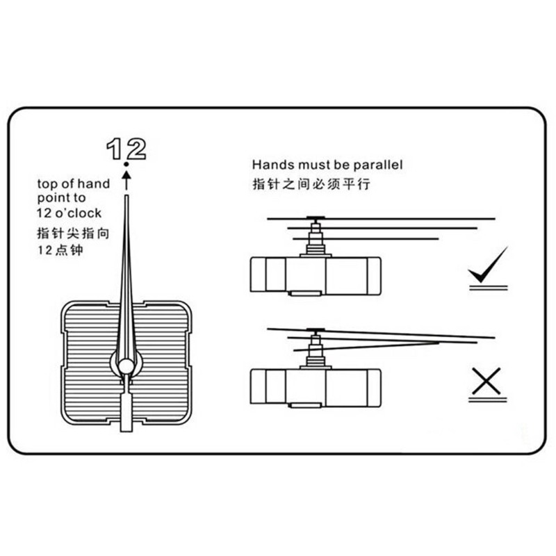 Bộ Kim Đồng Hồ Thay Thế Máy Chạy Pin Dài 35cm