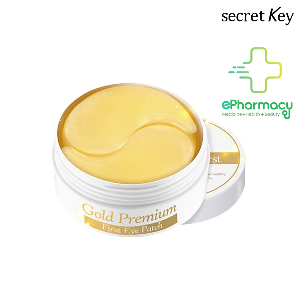 SECRET KEY Mặt Nạ Mắt Vàng 24.K Gold Premium First Eye Patch ngừa lão hóa và thâm mắt (60 miếng)