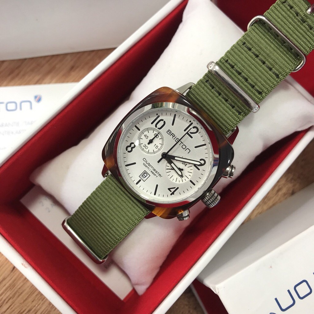 Đồng Hồ Briston Classic Nam Nữ (Unisex)– Nato Xanh Mặt Trắng (40mm)