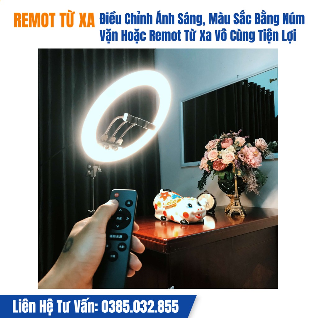 Đèn livestream cao cấp siêu sáng, hỗ trợ bán hàng, phun xăm, chụp ảnh, trang điểm hàng chính hãng