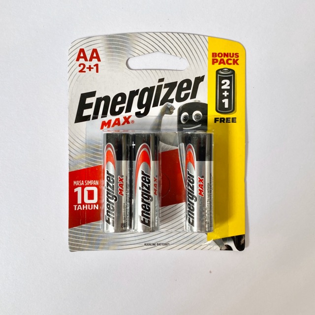 Vỉ 3 viên Pin Tiểu AA Energizer Alkaline 1.5V (Nhập Khẩu Singapore)[Chính Hãng 100%]