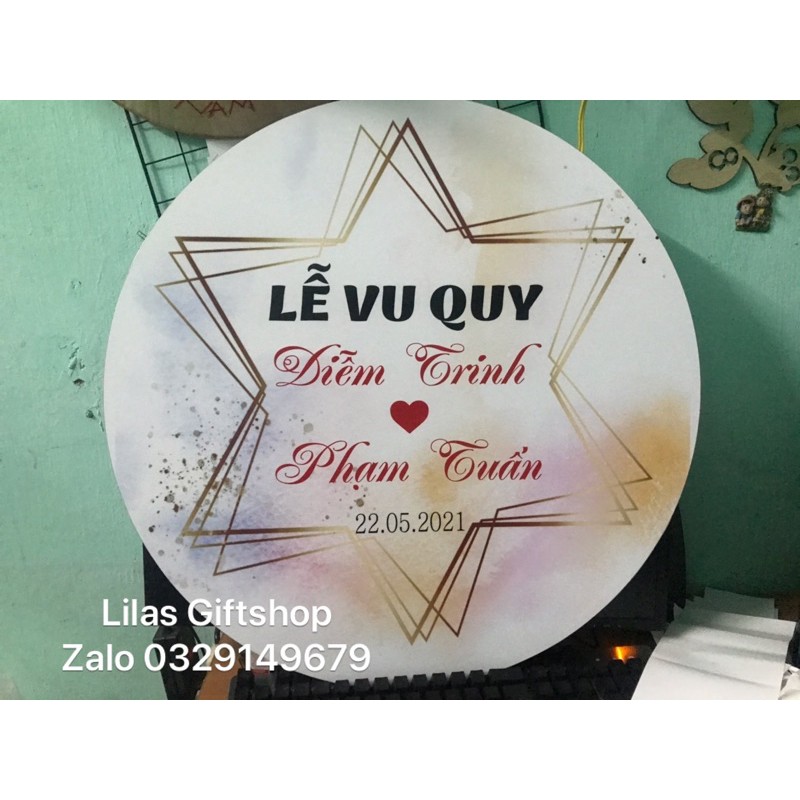 Bảng tên treo trang trí background cưới