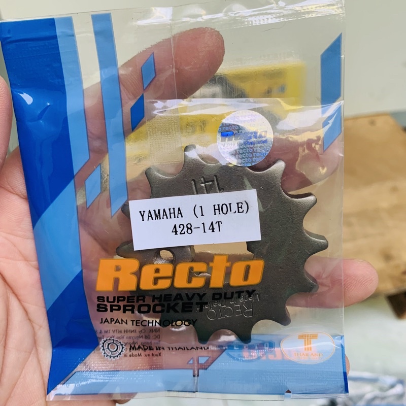 Yamaha Exciter 150 - MX King 150 Bộ Nhông 14T - Dĩa 42T 43T - Sên RK 428HSBT Black / Gold Đen Vàng Chính Hãng