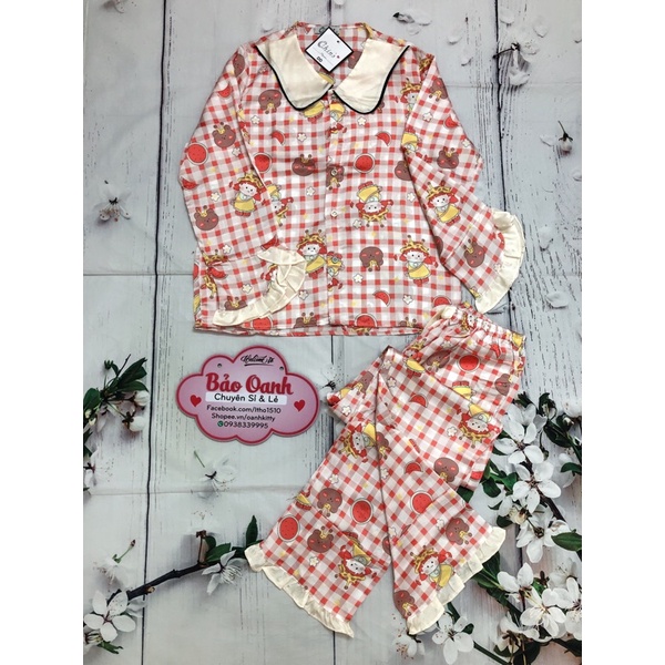 Bộ satin lụa tiểu thư ( hình thật shop chụp )