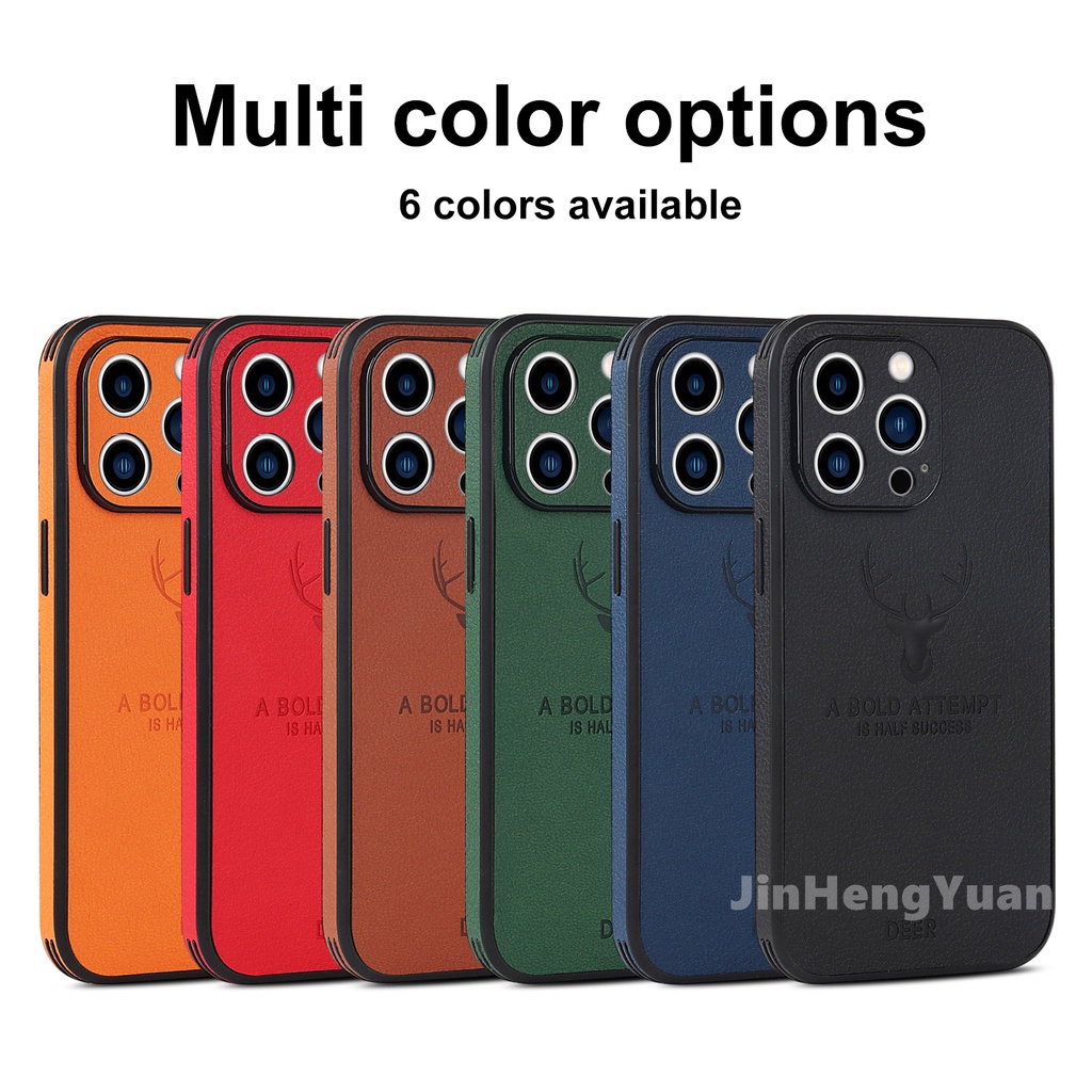 Ốp Điện Thoại Da In Hình Sừng Hươu Cao Cấp Cho IPhone 11 12 13 Pro MAX X XS MAX XR 7 8 Plus