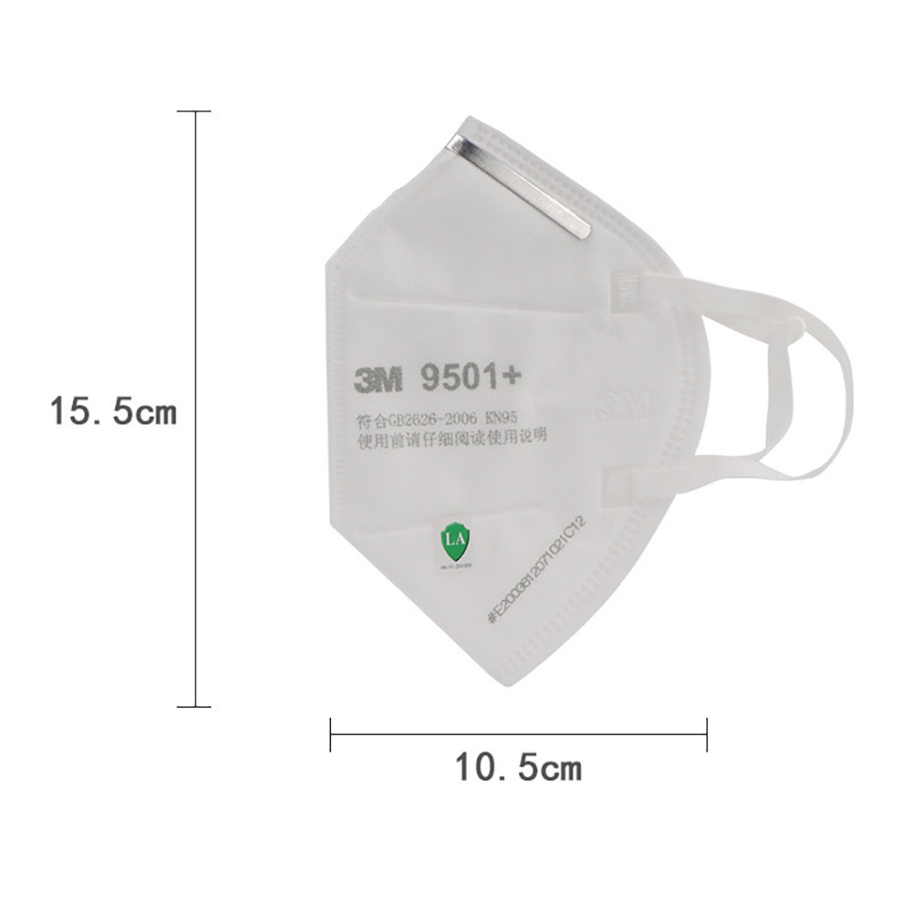 Khẩu trang KN95 3M 9501+ không van thở chống bụi mịn pm2.5 N95 NIOSH | BigBuy360 - bigbuy360.vn
